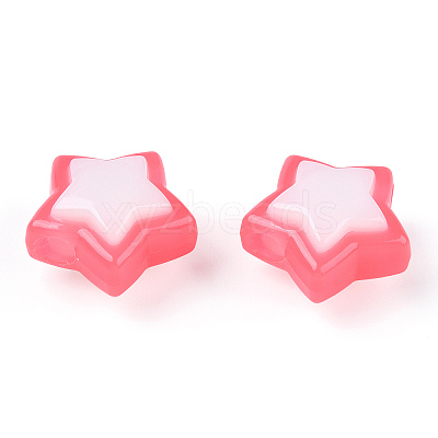 Two Tone Opaque Acrylic Beads SACR-I005-04A-03-1