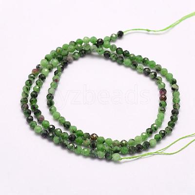 Natural Ruby in Zoisite Beads Strands G-F509-36-3mm-1