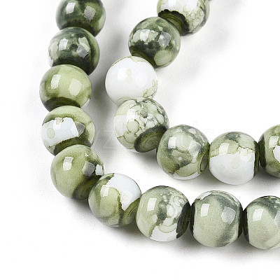Baking Paint Glass Beads X1-DGLA-N003-8mm-C06-1