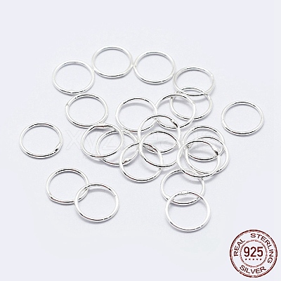 925 Sterling Silver Soldered Closed Jump Rings STER-F036-03S-0.8x5-1