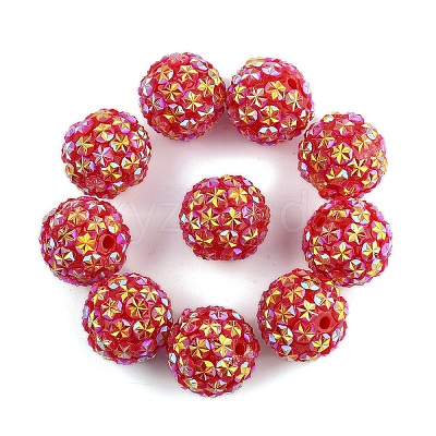 10Pcs Opaque Acrylic Beads OACR-YW0003-35D-1