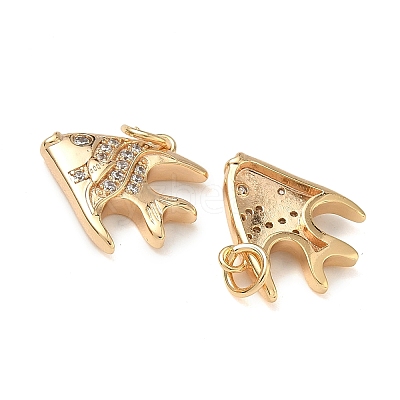 Ocean Style Brass Micro Pave Cubic Zirconia Pendants KK-A280-01C-G-1