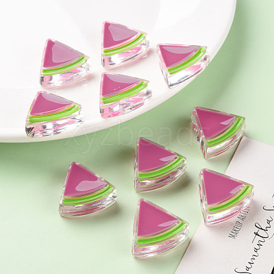 Transparent Enamel Acrylic Beads TACR-S155-001I-1