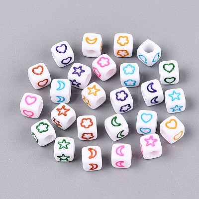Opaque Acrylic Beads SACR-Q001-09C-1