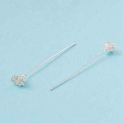 Brass Flower Head Pins LS-KK-G413-04S-1
