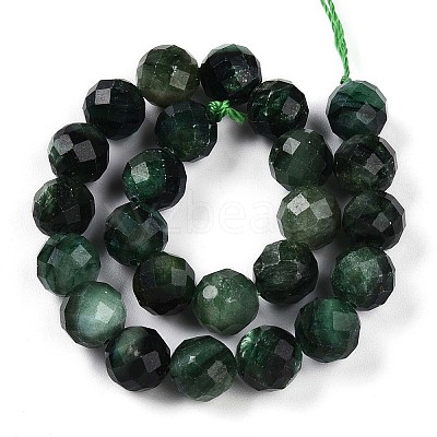 Natural Fuchsite Beads Strands G-S345-8mm-33-1