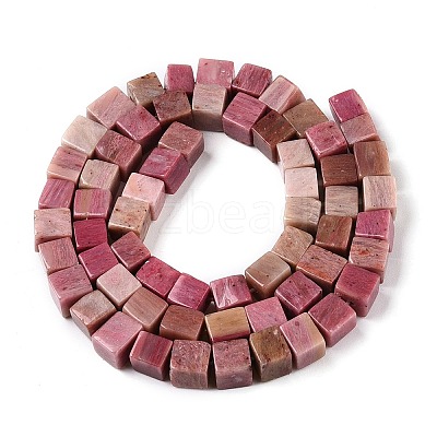 Natural Rhodonite Beads Strands G-T139-6x6-03-1