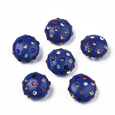 Polymer Clay Rhinestone Beads RB-S056-27A-1