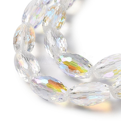 AB Color Plated Transparent Electroplate Beads Strands EGLA-H104-05D-1