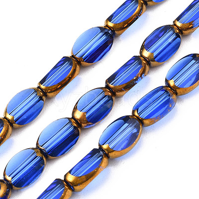 Electroplate Glass Beads Strands EGLA-N008-015E-1