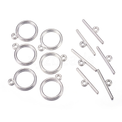 Tibetan Style Toggle Clasps TIBE-A12208-S-NR-1