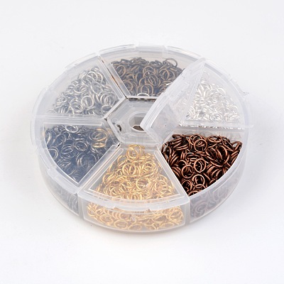 2300 pcs 6 Color Iron Open Jump Rings IFIN-X0025-5mm-NF-B-1
