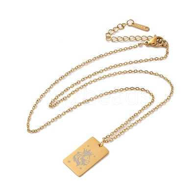 Golden 202 Stainless Steel Constellation Pendants Necklaces NJEW-K380-02G-09-1