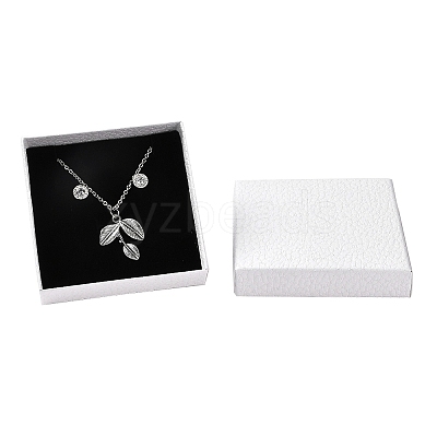 Square Cardboard Necklace Box X1-CBOX-Q038-02B-1