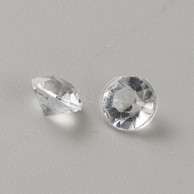 Acrylic Rhinestone Pointed Back Cabochons GACR-WH20001-03C-02-1