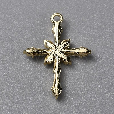Brass Clear Cubic Zirconia Pendants FIND-WH0129-45LG-1