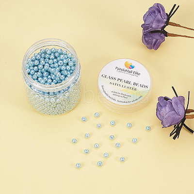 Pearlized Eco-Friendly Dyed Glass Pearl Round Bead HY-PH0002-17-B-1