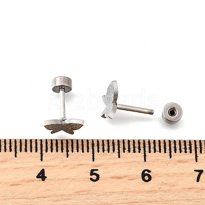 304 Stainless Steel Stud Earrings EJEW-H161-01P-D-1
