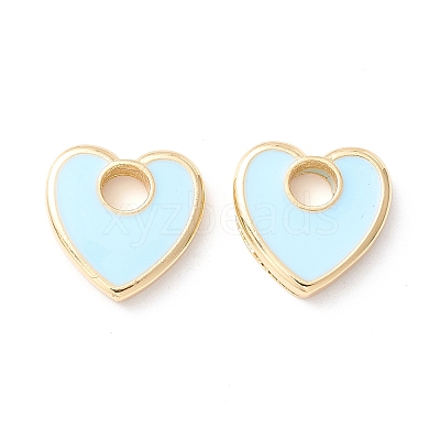 Rack Plating Eco-friendly Brass Enamel Charms LS-KK-D073-04G-02-NR-1