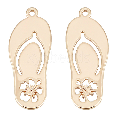 10Pcs Brass Pendants KK-BBC0009-35-1