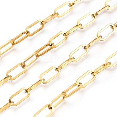 Ion Plating(IP) 304 Stainless Steel Paperclip Chains CHS-D030-02G-1