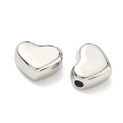 Heart Brass Beads KK-G555-07P-1