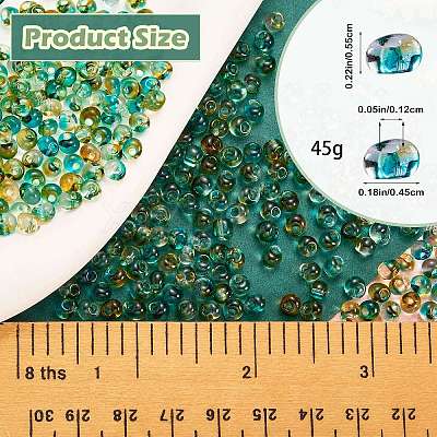 45G Transparent Baking Paint Glass Seed Beads SEED-SZ0001-028C-1