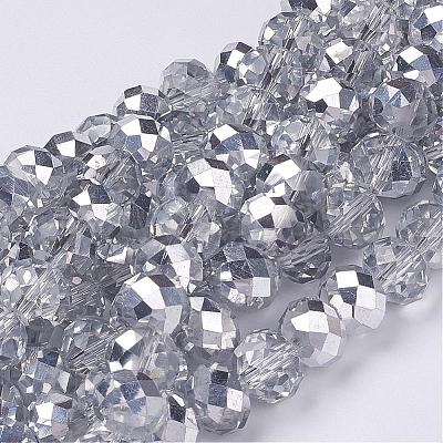 Electroplate Glass Bead Strands X-GR10MMY-07S-1
