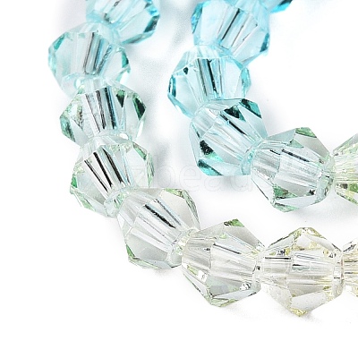 Gradient Color Baking Paint Glass Bead Strands LS-DGLA-A039-T6mm-A07-1