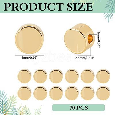 70Pcs Long-Lasting Plated Brass Beads KK-ME0002-06-1