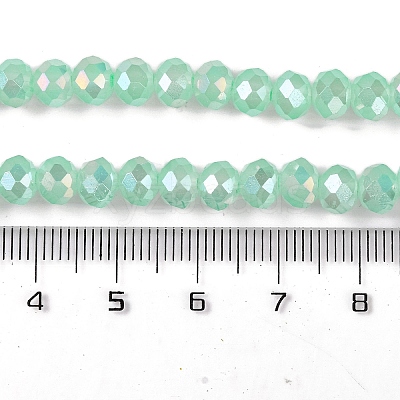 Baking Electroplate Glass Beads Strands X-DGLA-A039-J8mm-B07-1
