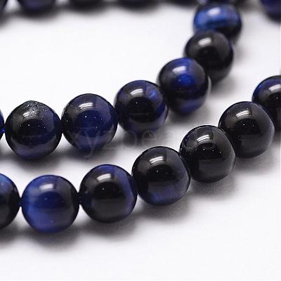 Natural Tiger Eye Bead Strands G-D840-54-6mm-02-1