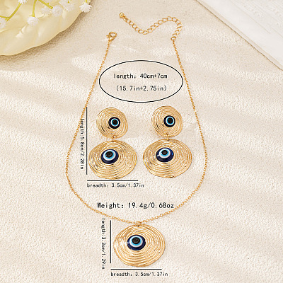 Alloy Enamel Earrings & Necklaces Sets for Women FS-WG4BD64-01-1