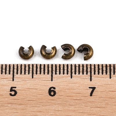 Iron Crimp Beads Covers X-IFIN-H028-AB-1