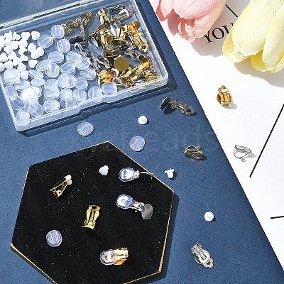 304 Stainless Steel Clip-on Earring Findings STAS-FS0001-59-1