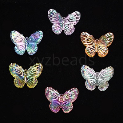Electroplate Acrylic Pendants PACR-S225-02-1
