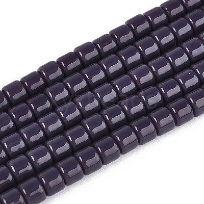 Opaque Solid Color Glass Beads Strands GLAA-N065-4x4mm-C07-1