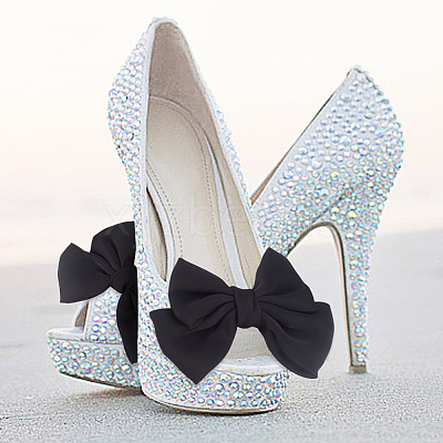 2Pcs Bowknot Polyester Shoe Decoration FIND-DR0001-64D-1