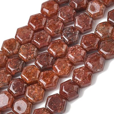 Natural Gold Spot Strawberry Quartz Beads Strands G-G463-A04-10x11mm-1