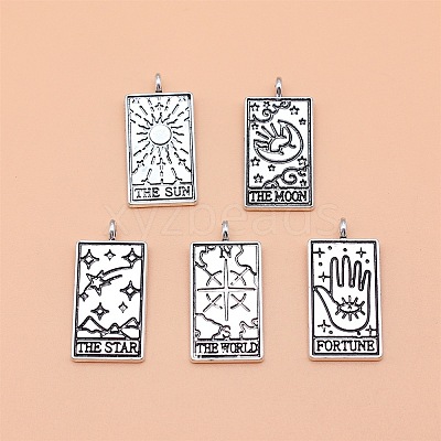 5Pcs 5 Style Tibetan Style Alloy Pendants LS-PW-WG23267-01-1