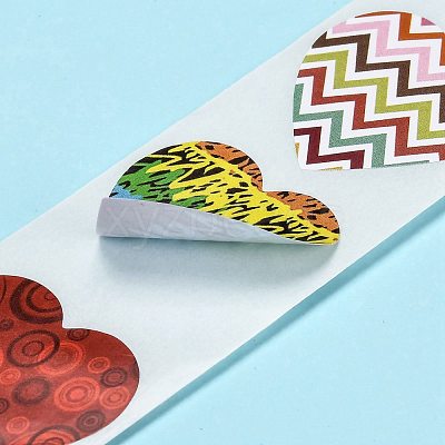 Heart Shaped Stickers Roll DIY-K027-A03-1