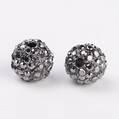 Metal Alloy Rhinestones Beads ALRI-B032-1-1