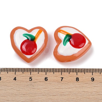 Handmade Heart Lampwork Beads Strands LAMP-P069-04B-04-1