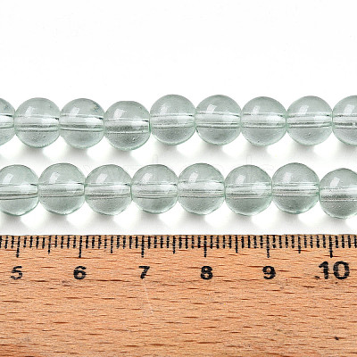 Baking Paint Transparent Glass Beads Strands DGLA-N006-8mm-08-1