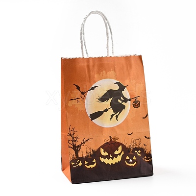 Halloween Theme Kraft Paper Gift Bags CARB-A006-01D-1