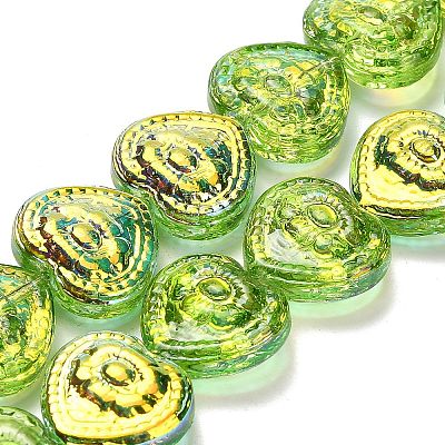 Electroplate Baking Paint Glass Beads Strands EGLA-K061-13A-AB10-1