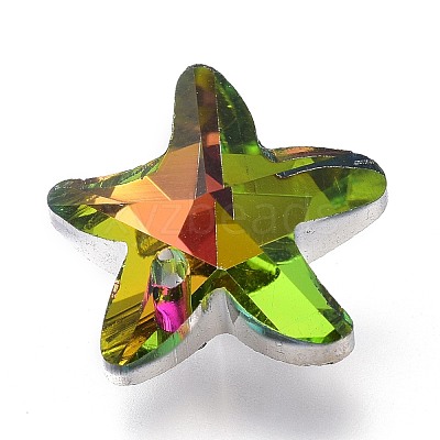 Faceted Glass Charms GLAA-H101-A-11-1