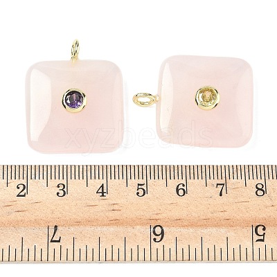 Natural Rose Quartz Pendants G-H318-02G-03-1