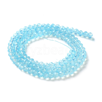 Baking Paint Transparent Glass Beads Strands LS-DGLA-A034-J4MM-D08-1