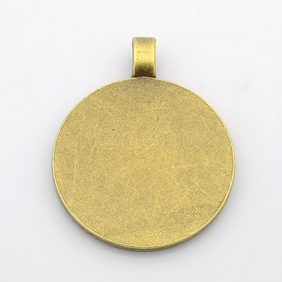 Alloy Pendant Cabochon Settings PALLOY-S602-AB-LF-1